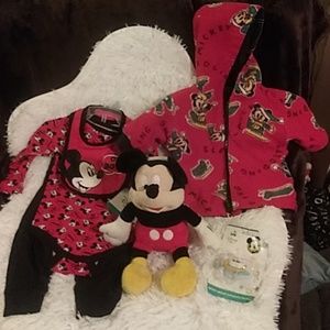 Mickey Mouse outfit, Jacket and pacifier. 3-6 mon.